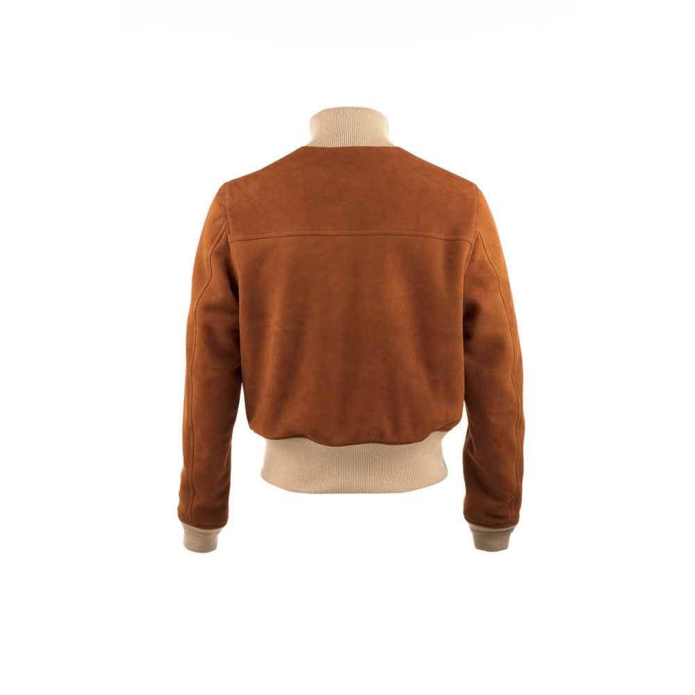 Blouson A1 Court - Cuir velours - Couleur suzy