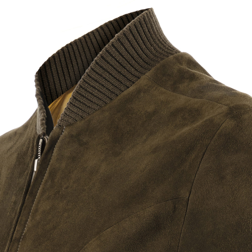 Brooklyn One Jacket - Suede leather - Green color
