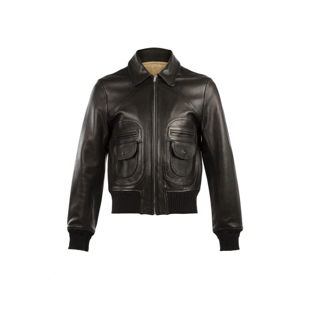 Blouson Brooklyn Disco - Cuir plongé - Couleur noir