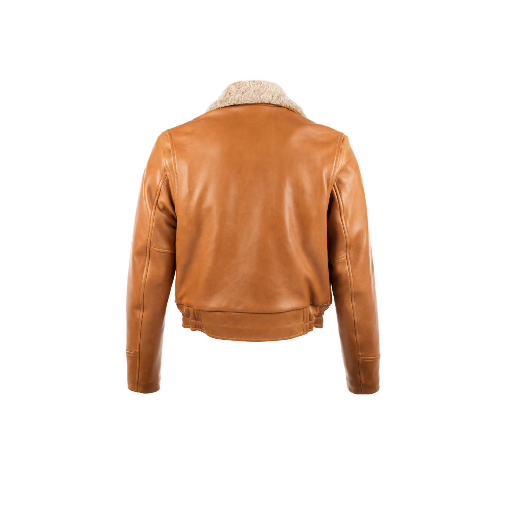 Roadster Jacket - Glossy leather - Tan color