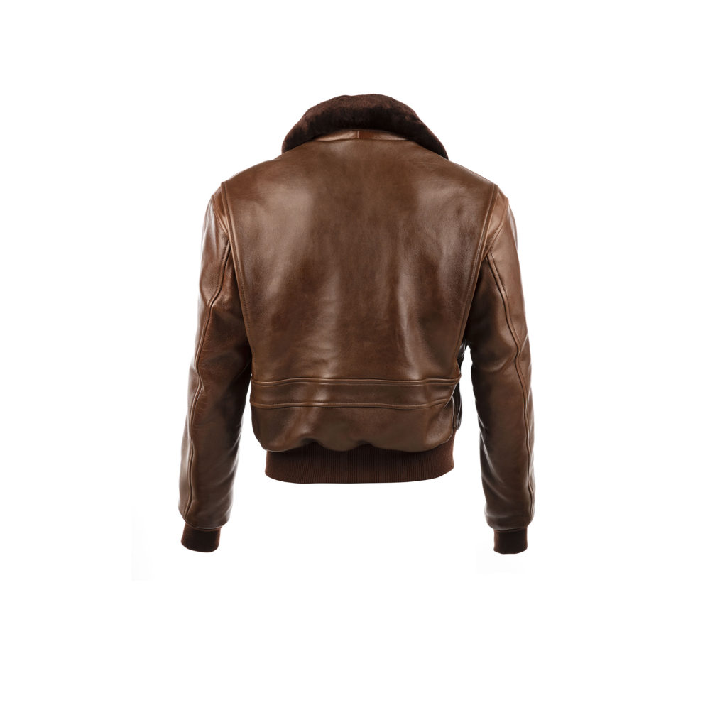 USAAF Jacket - Glossy leather - Brown color