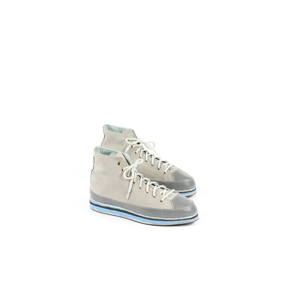 Sneakers UP - Suede leather - Grey color