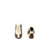 Pilot 60's Shoes - Glossy leather - Brown and ecru colors