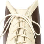 Pilot 60's Shoes - Glossy leather - Brown and ecru colors