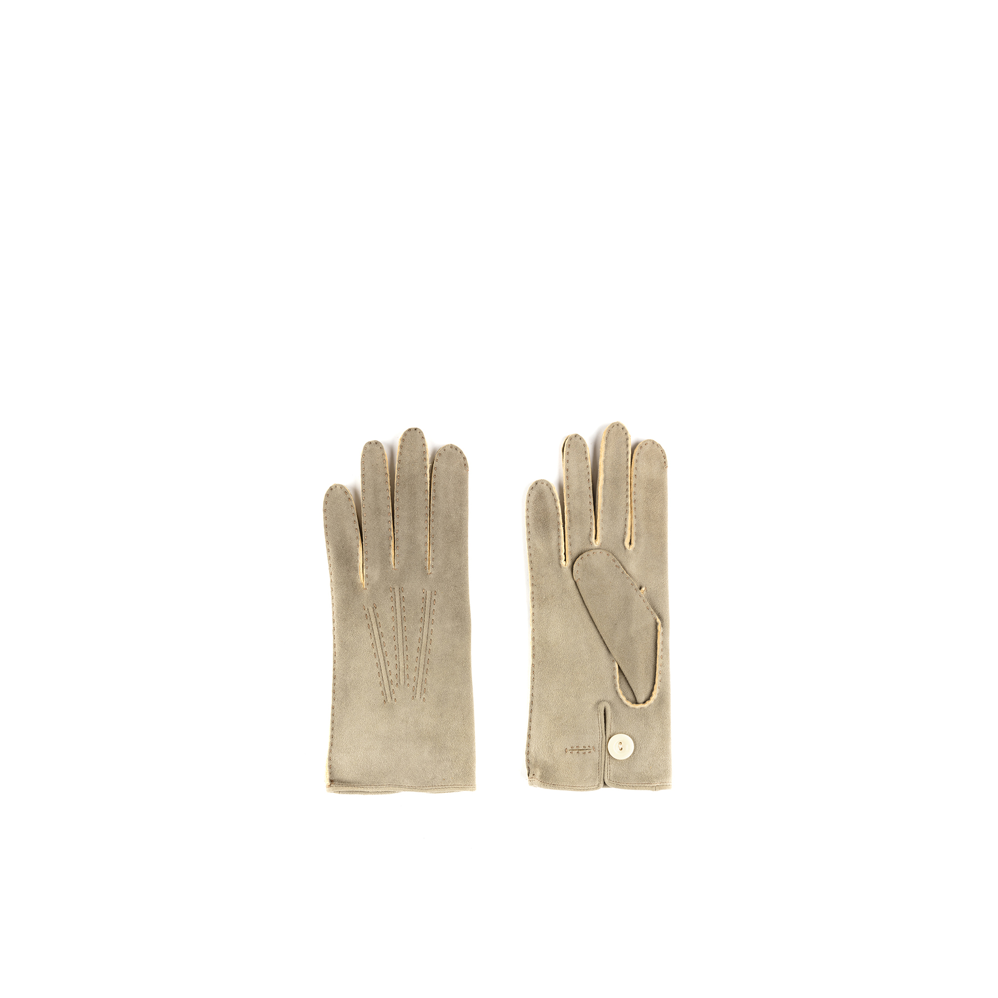 Rivoli Gloves - Suede kid leather - Grey color