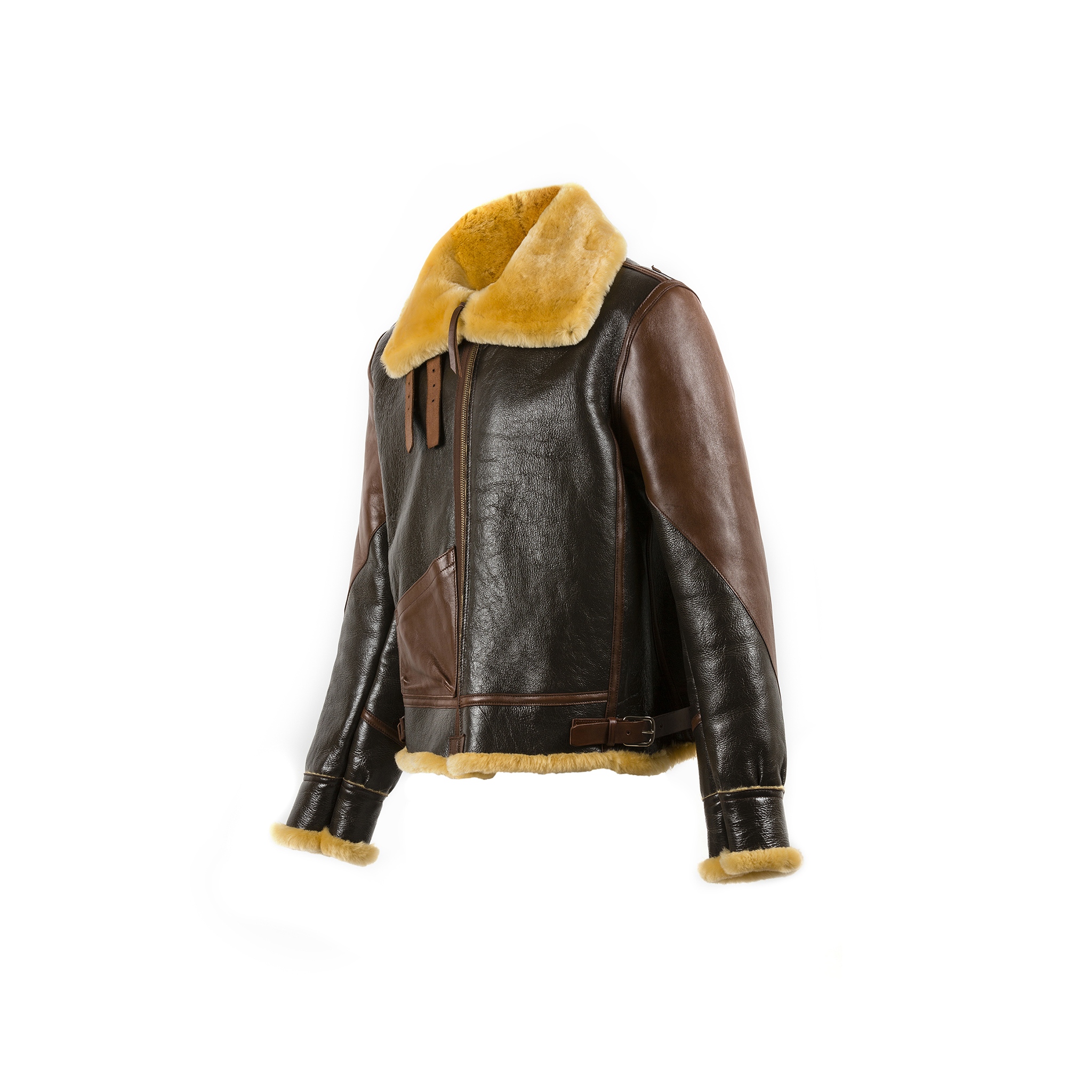 B3 Jacket - Varnished shearling - Gold color