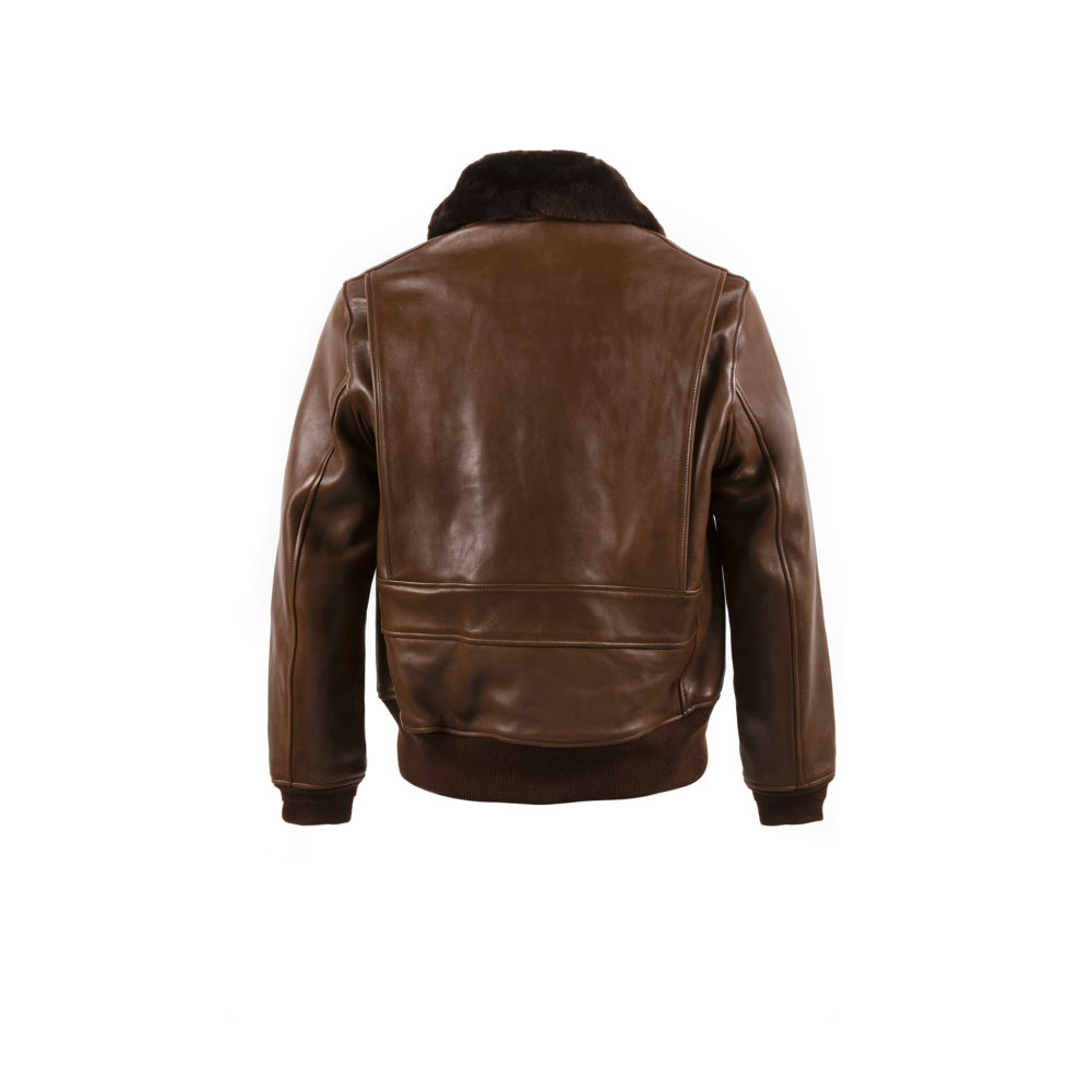 G1 jacket - Glossy leather - Brown color