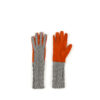 F1 Gloves - Cashmere and suede leather - Orange color