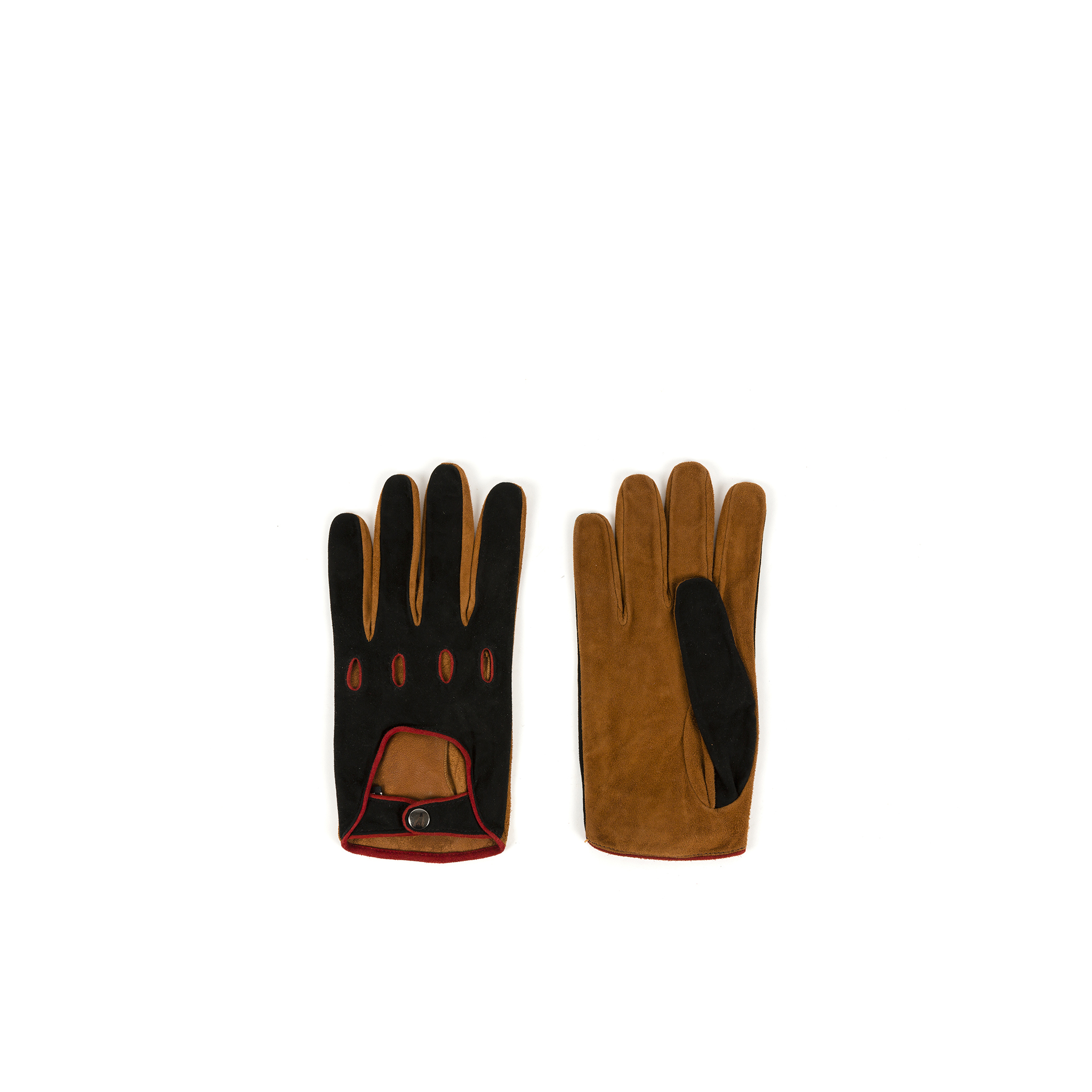 Sport Gloves - Suede lamb leather - Red color