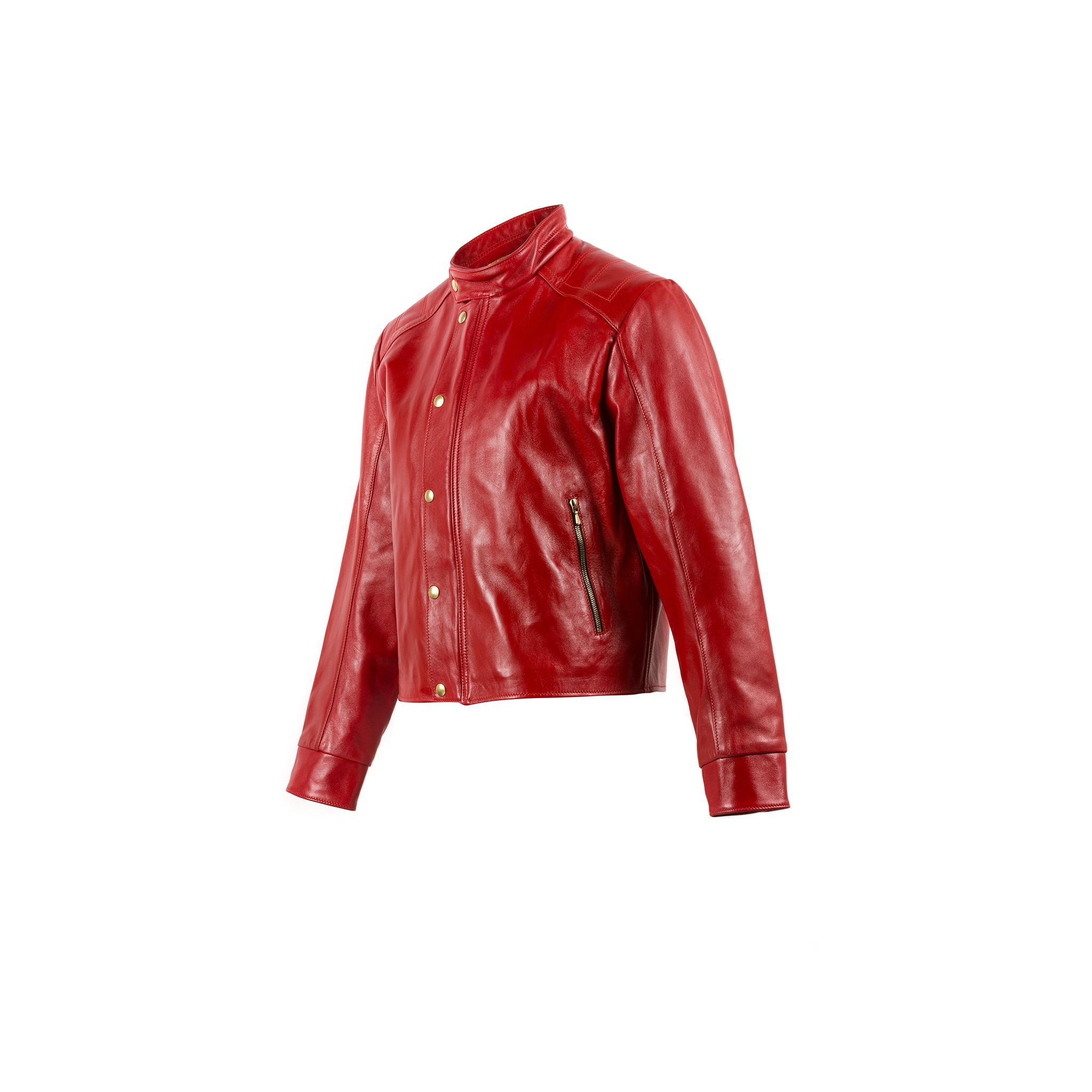 Portobello Jacket - Glossy leather - Red color
