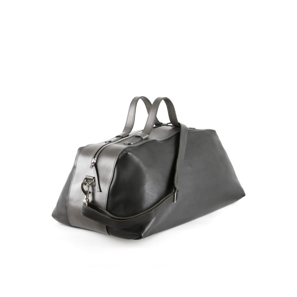 Roppongi Bag - Glossy leather - Charcoal grey color