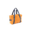 Medium Soft Bag - Suede leather - Orange and blue colors