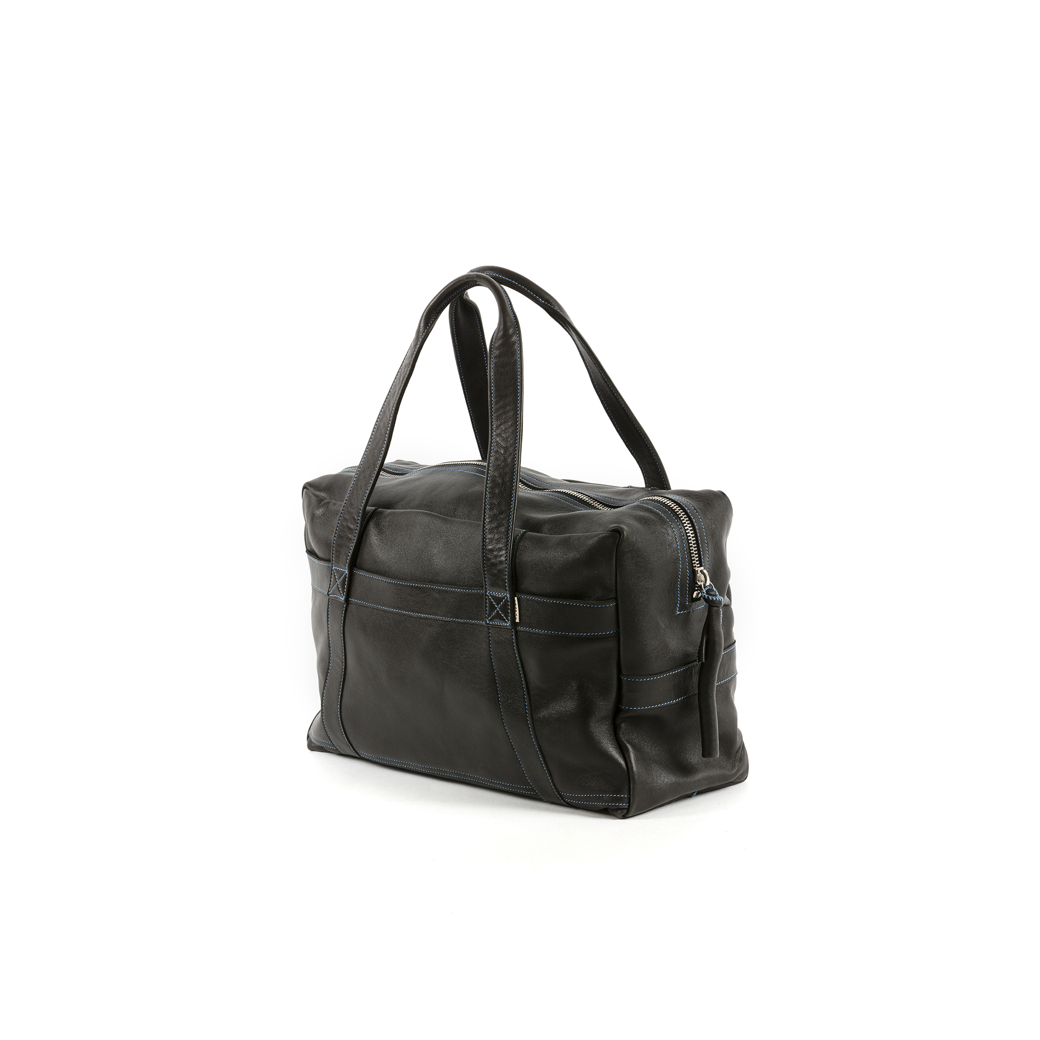 Small Soft Bag - Glossy leather - Black color