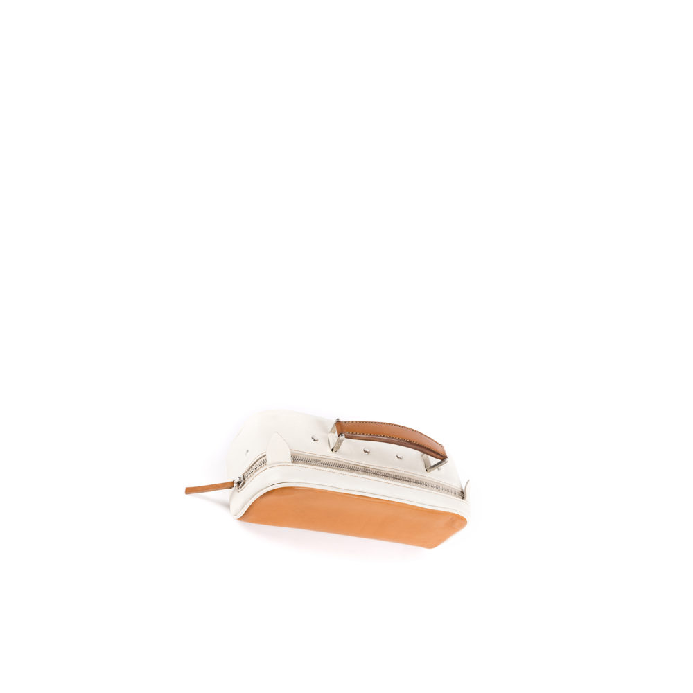 Valise Mini - Cuir glacé - Couleur orange