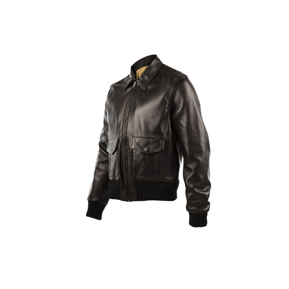 Brooklyn Fiter Jacket - Dipped leather - Black color