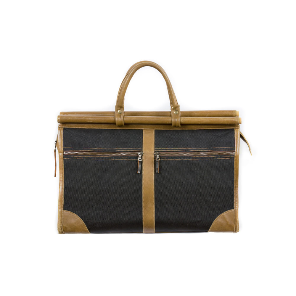 Sac de Chasse - Tissu carbone et cuir glacé