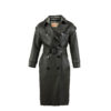 Manteau Trench - Cuir glacé - Couleur anthracite