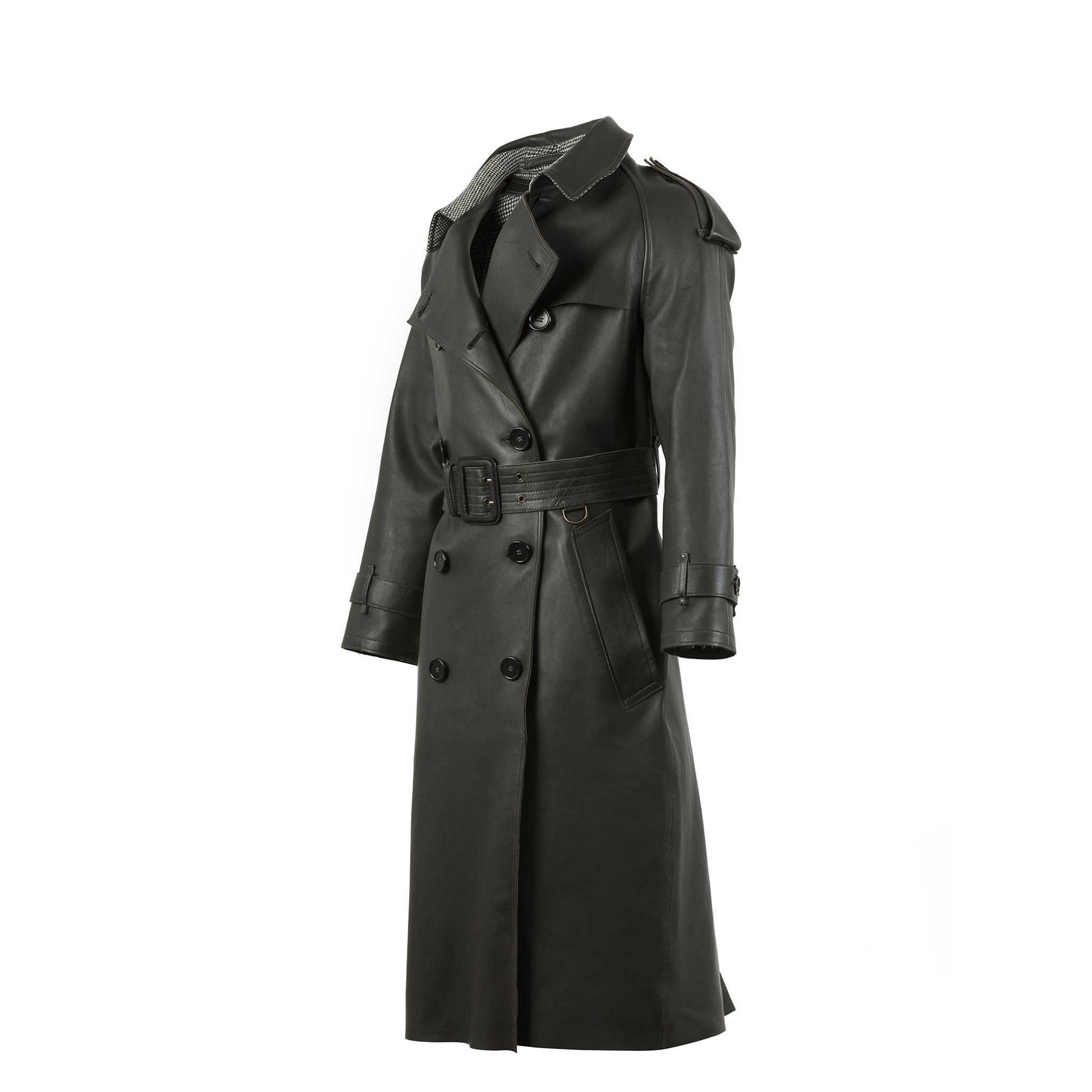 Trench Coat - Glossy leather - Anthracite color
