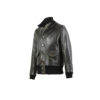 A1 Long Version Jacket - Fox Brothers Flannel Lining - Glossy leather - Anthracite color