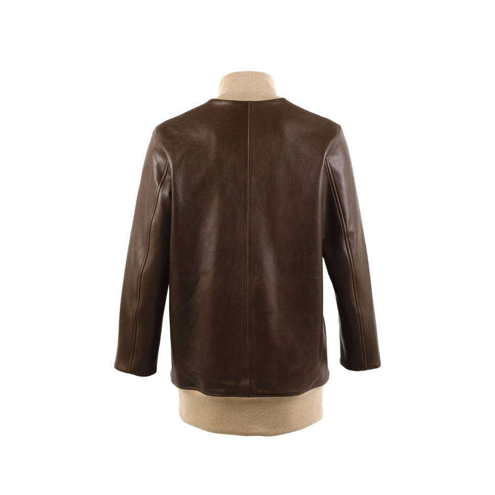 A1 3/4 Coat - Glossy leather - Brown color
