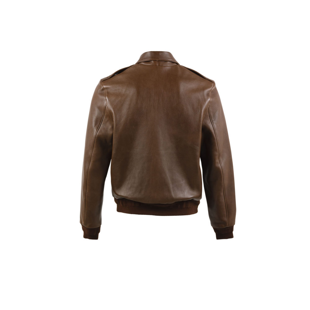 A2 Jacket - Glossy leather - Brown color