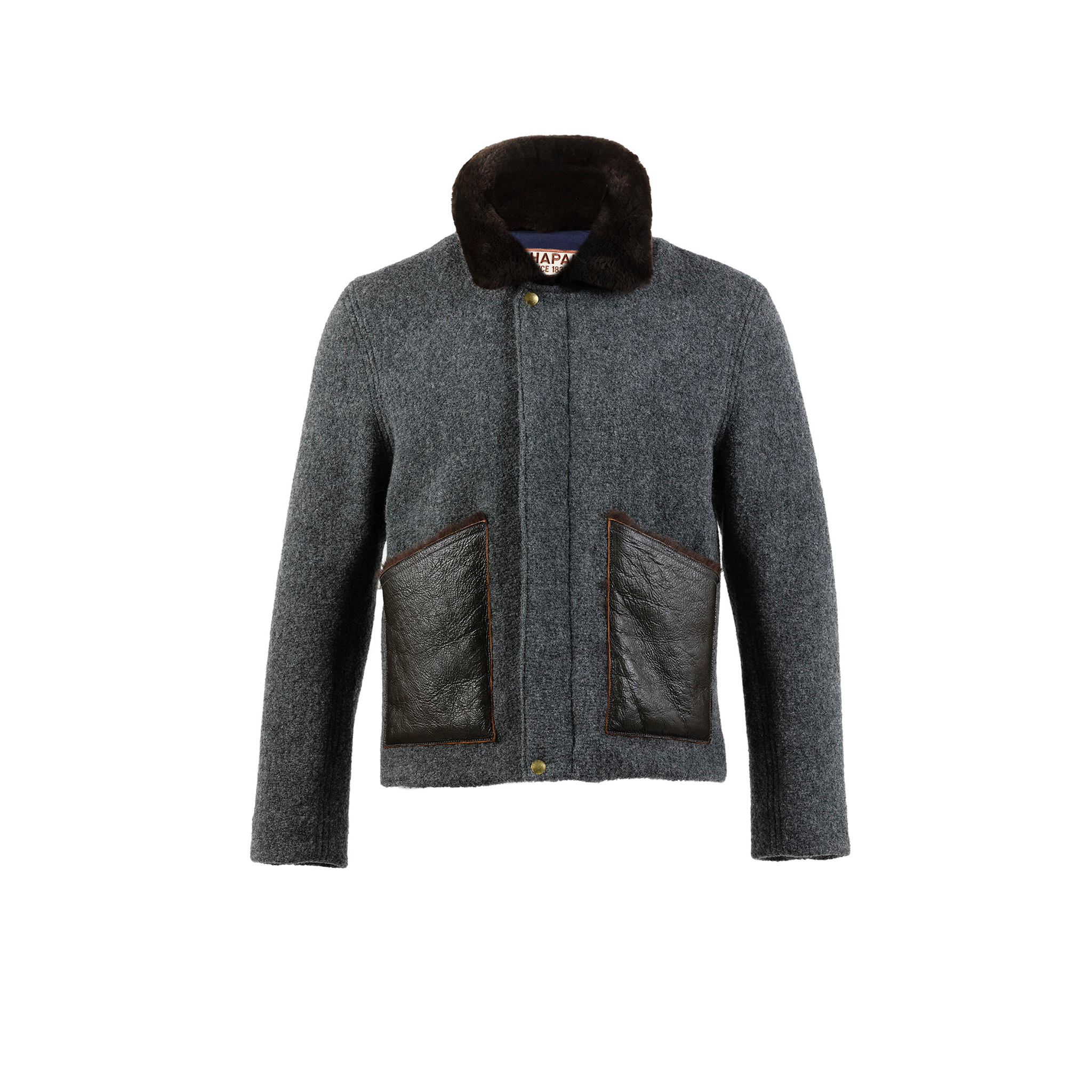 Bomber Country Jacket - Merino wool - Grey color