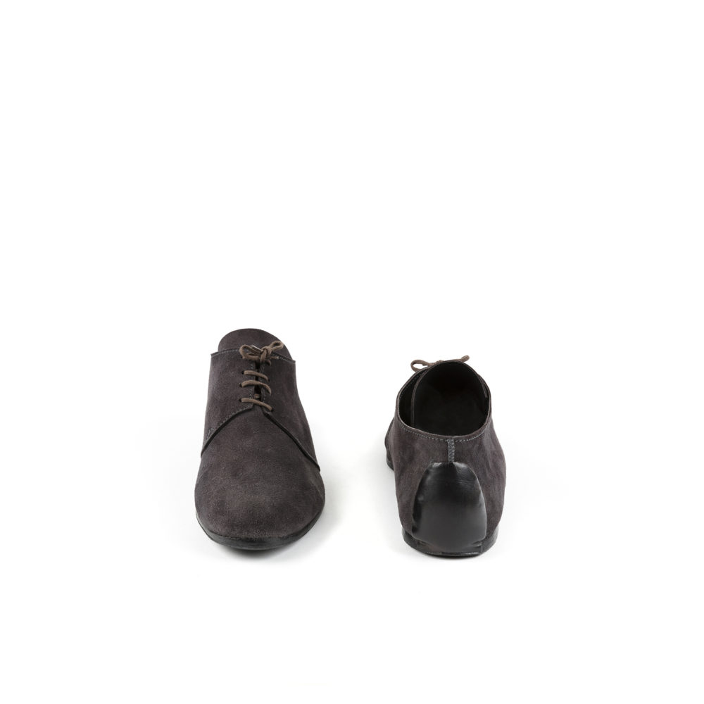 Titi Derby Shoes - Suede leather - Black color