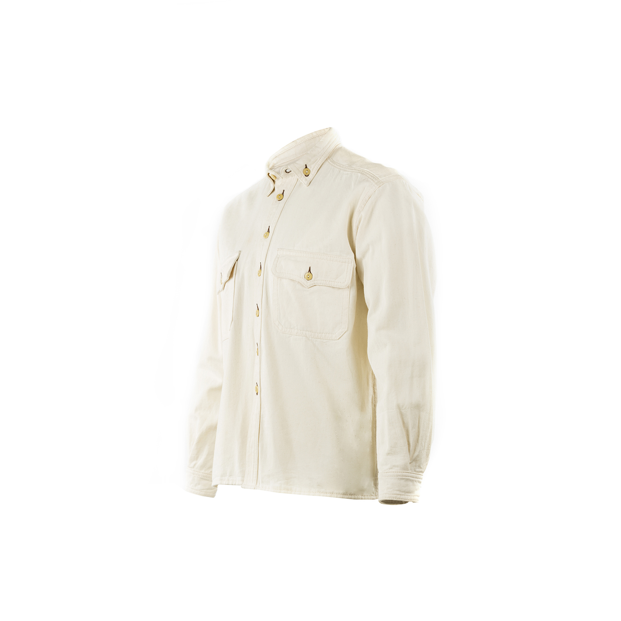 Pilot Shirt - Cotton gabardine - Ecru color