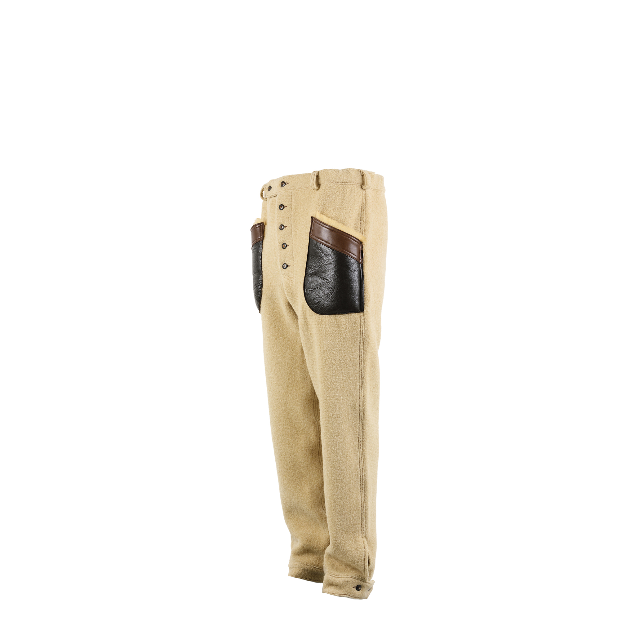 Pilot Pants Country - Merino wool and shearling - Beige color