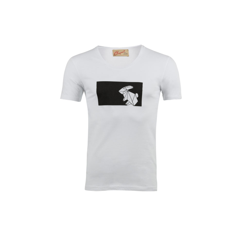 T-shirt Origami - Jersey de coton - Couleur blanc