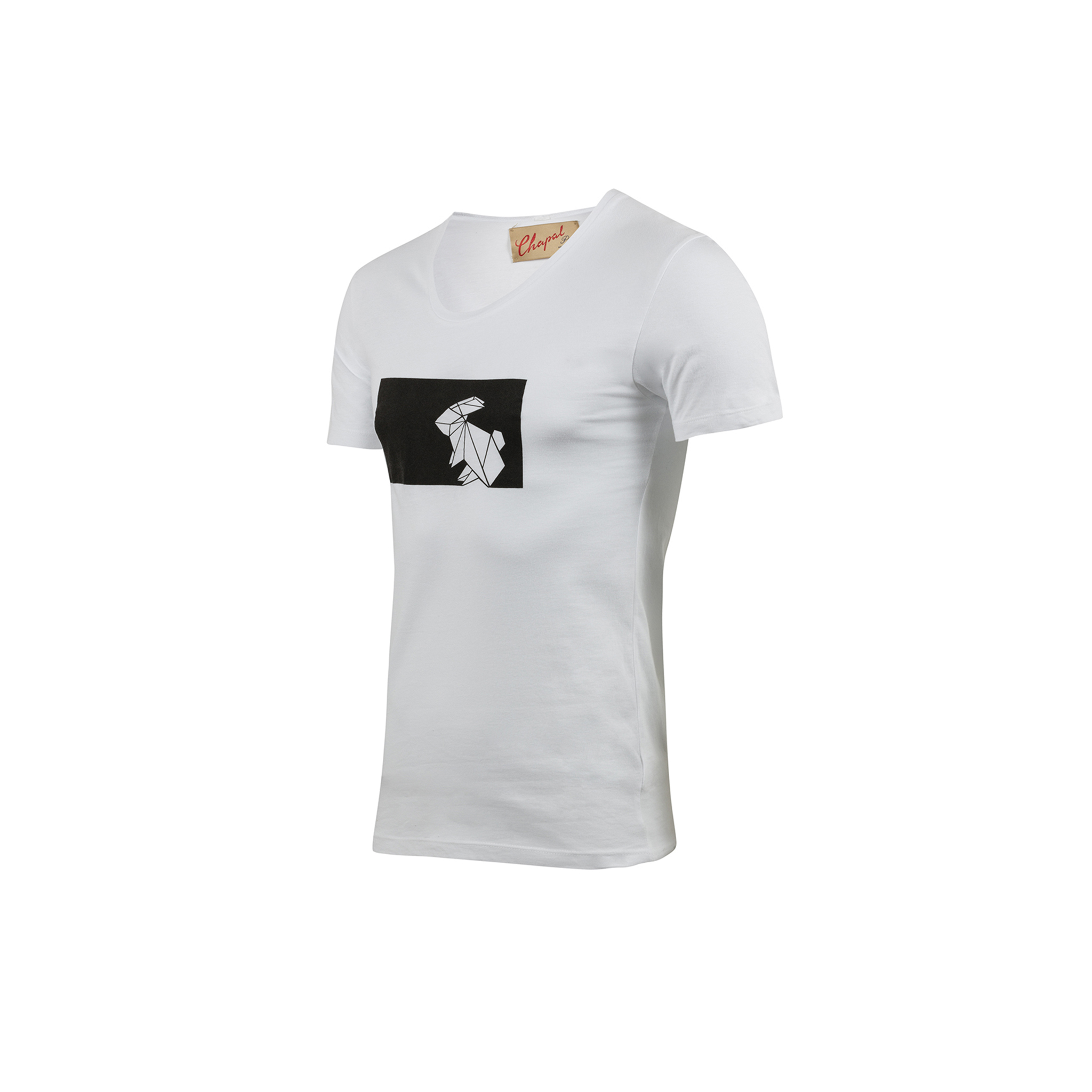 T-shirt Origami - Jersey de coton - Couleur blanc