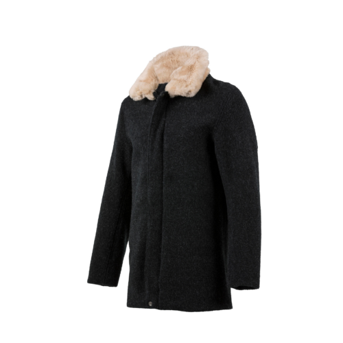 Manteau Bomber 3/4 - Laine Mérinos - Couleur gris anthracite