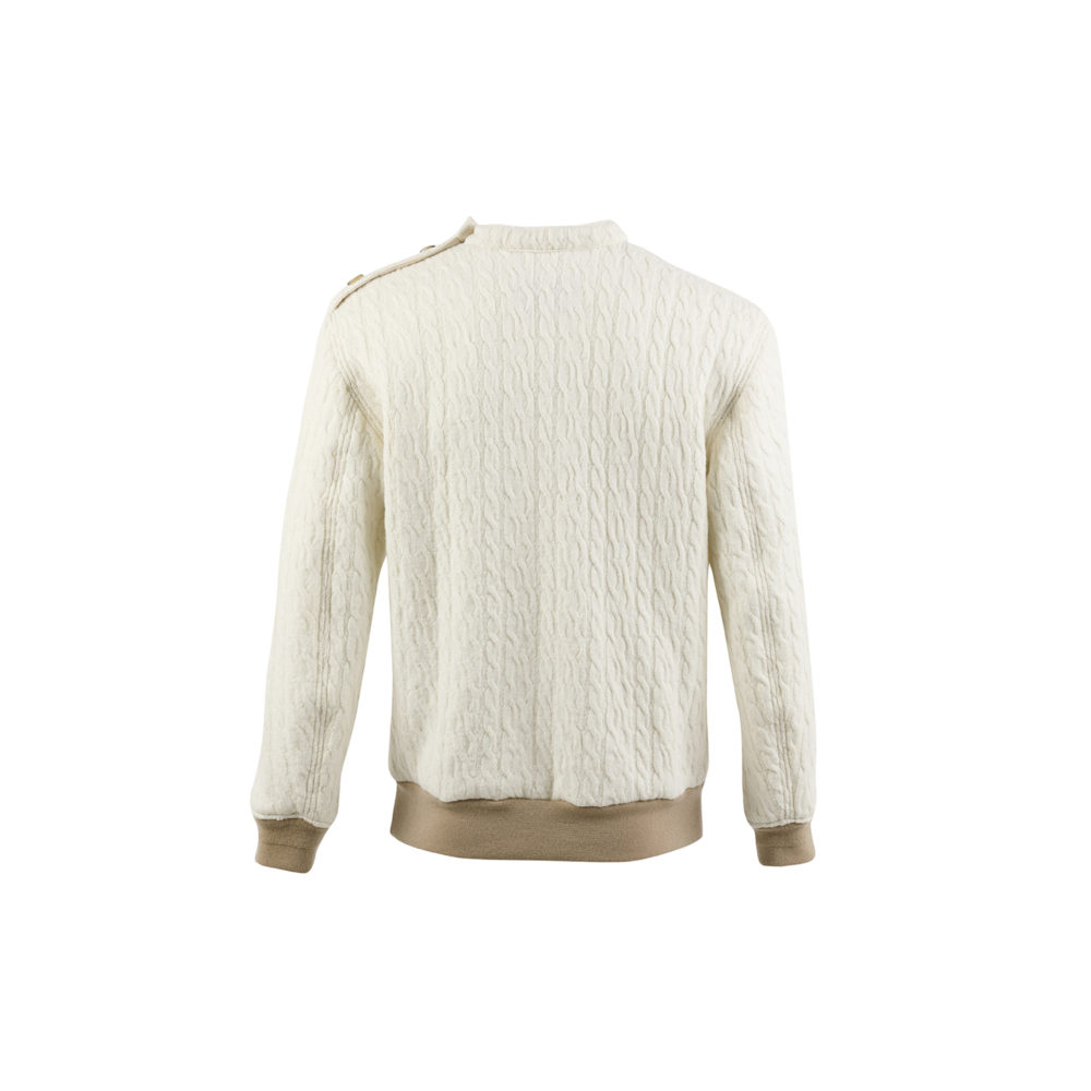 Jumper N°1 - Merino wool - Ecru white color