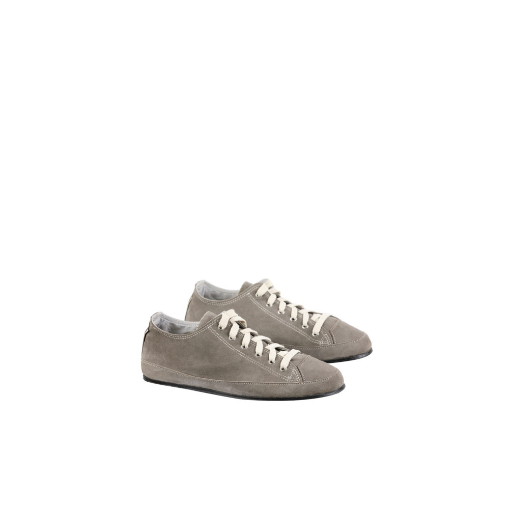 Baskets Basses - Cuir velours - Couleur gris