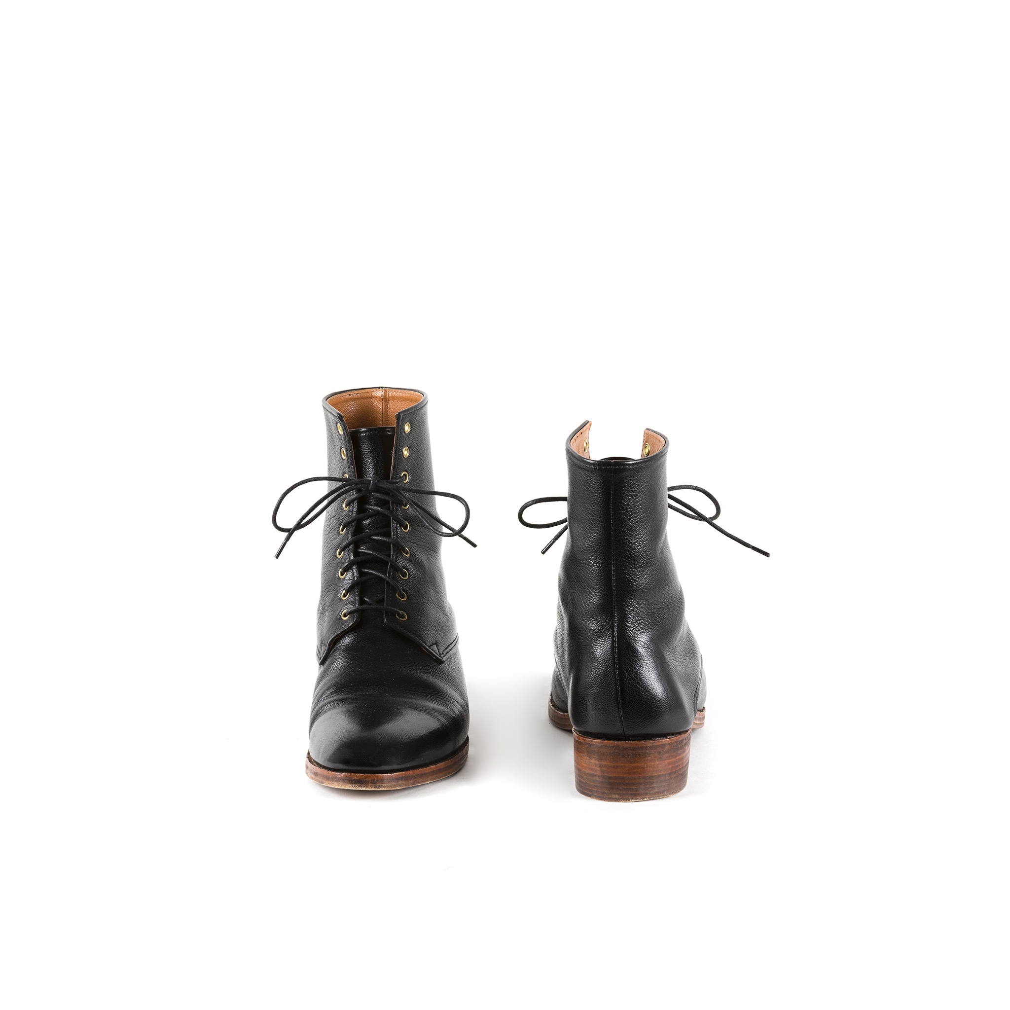 Simone Boots - Glossy leather - Black color