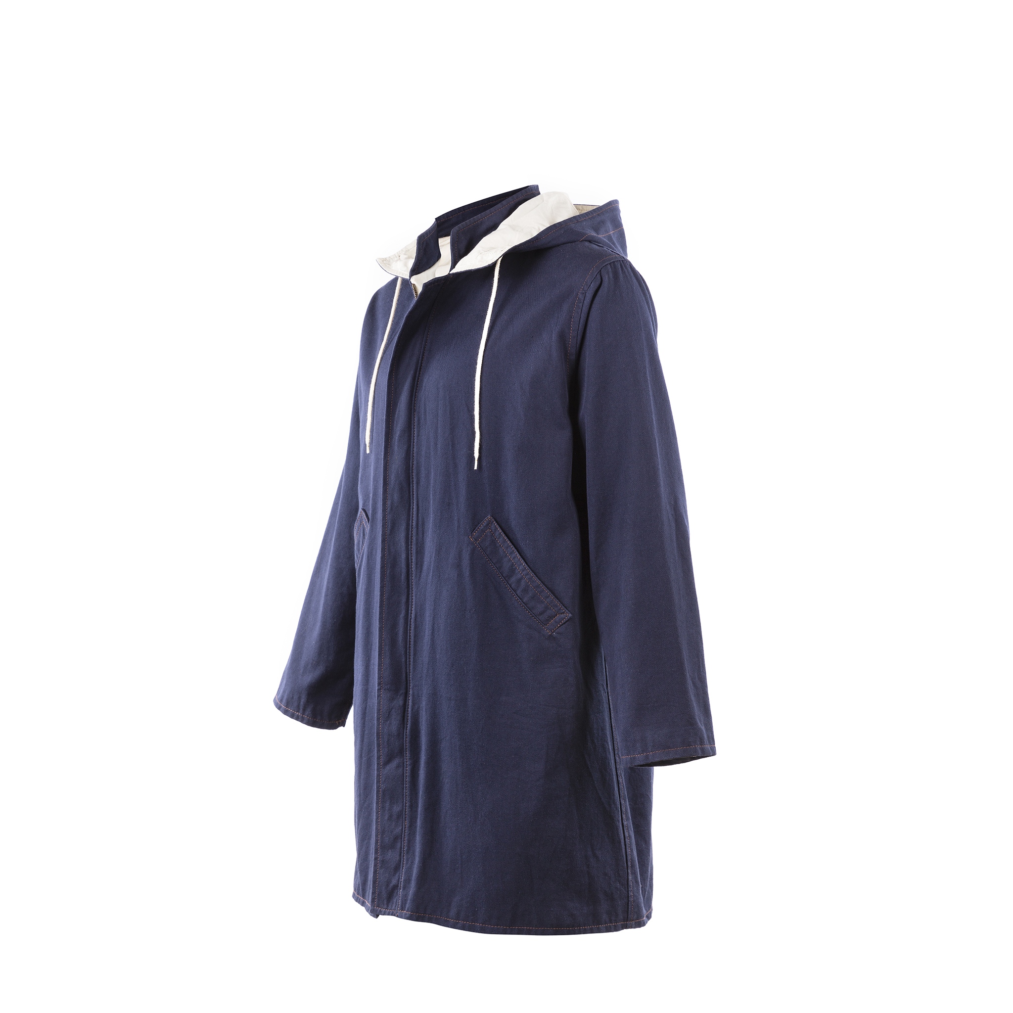 Raincoat - Cotton gabardine - Blue color