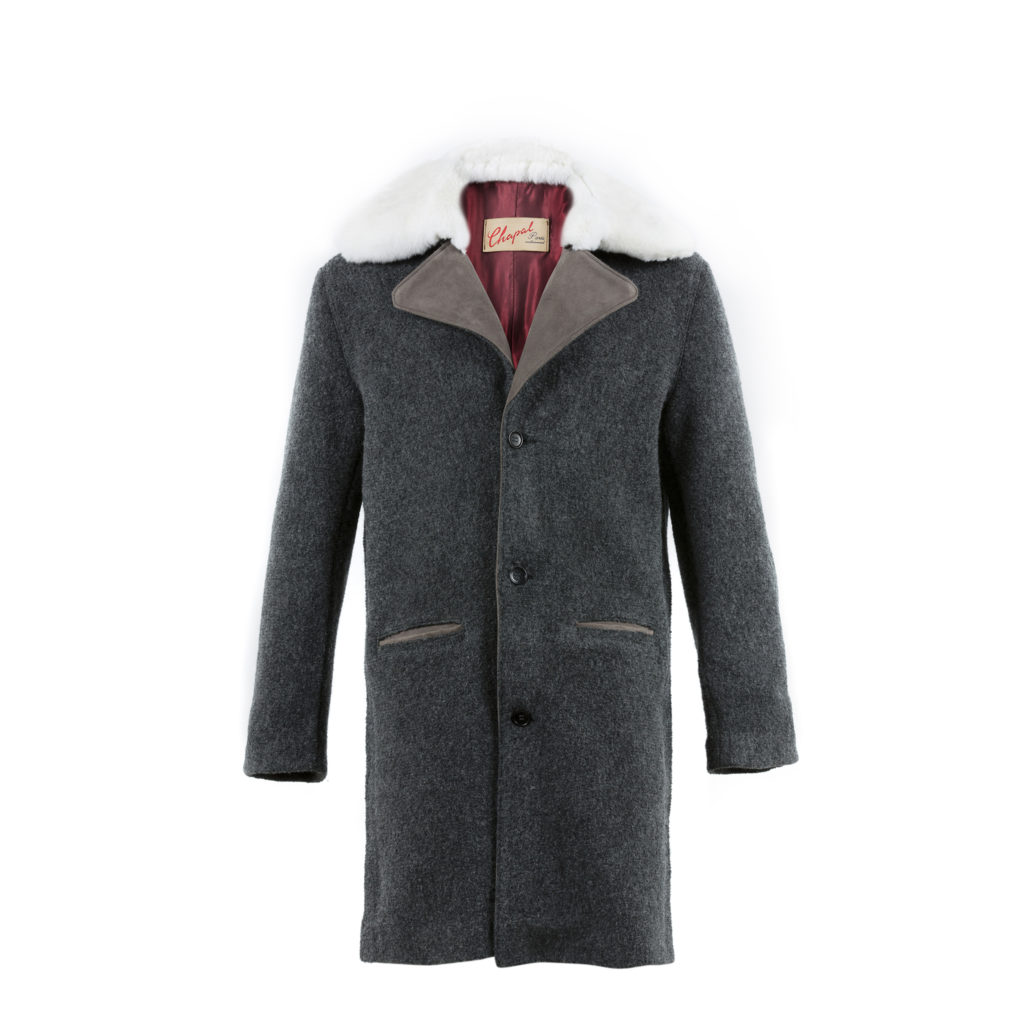 Coat N°1 - Vintage - Merino Wool - Charcoal grey color