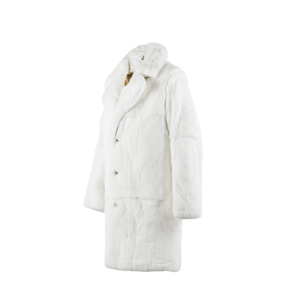 Manteau N°1 - Fourrure de lapin - Couleur blanc