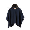 Poncho - Vintage - Merino wool - Navy blue color