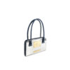 Sac à Main Carpart - Aluminium et cuir glacé - Couleur bleu
