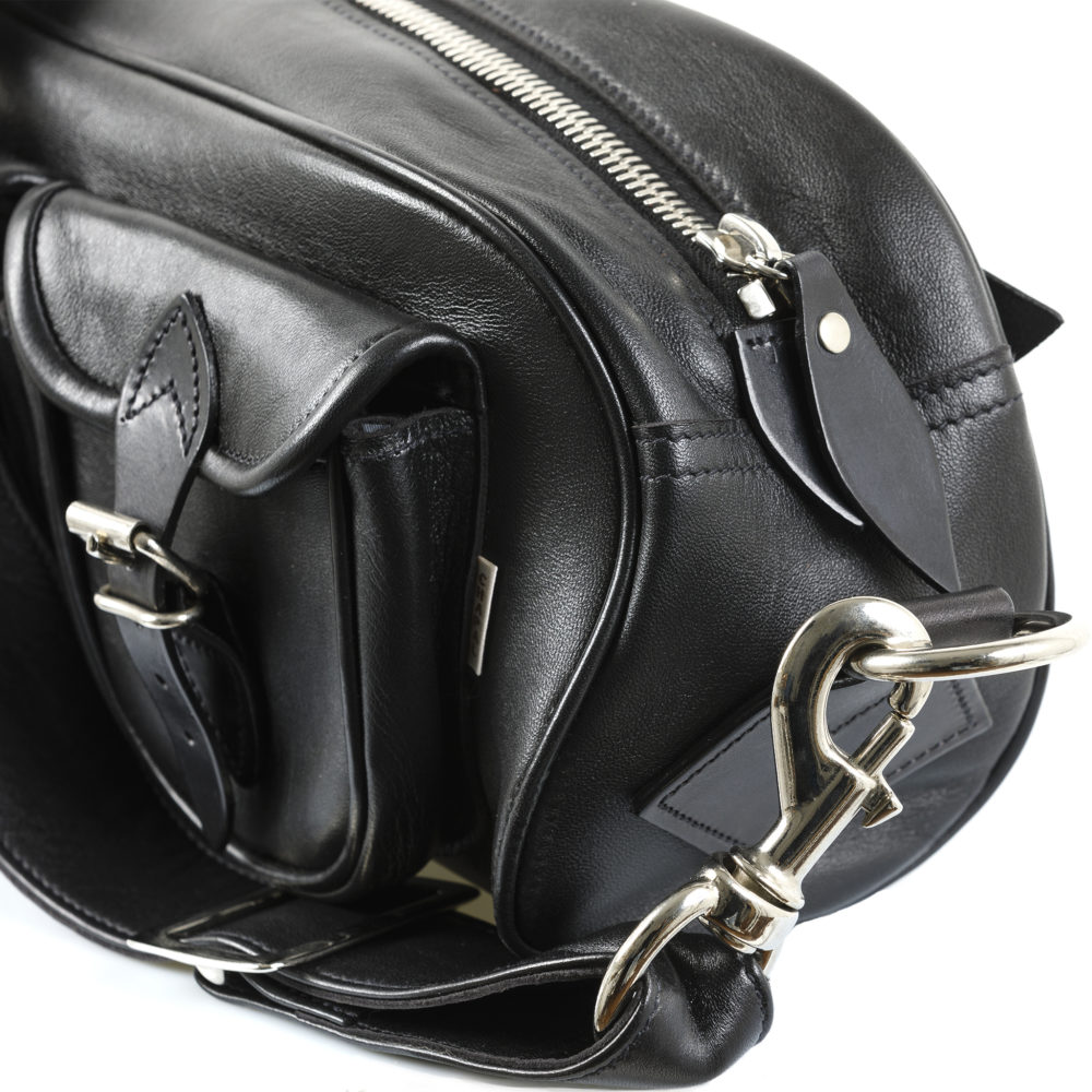 Travel Bag Mini - Glossy leather - Black color