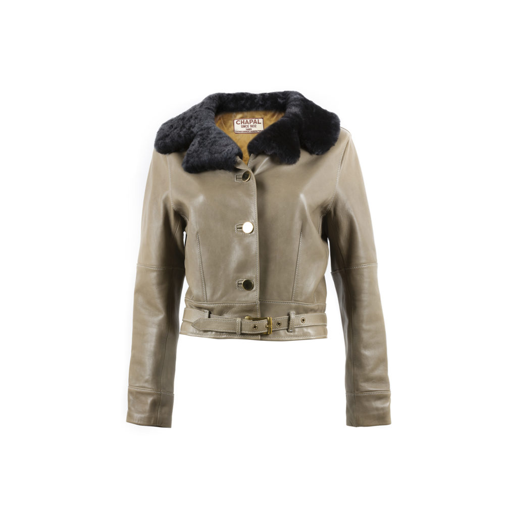 Spencer - Cuir glacé - Couleur gris