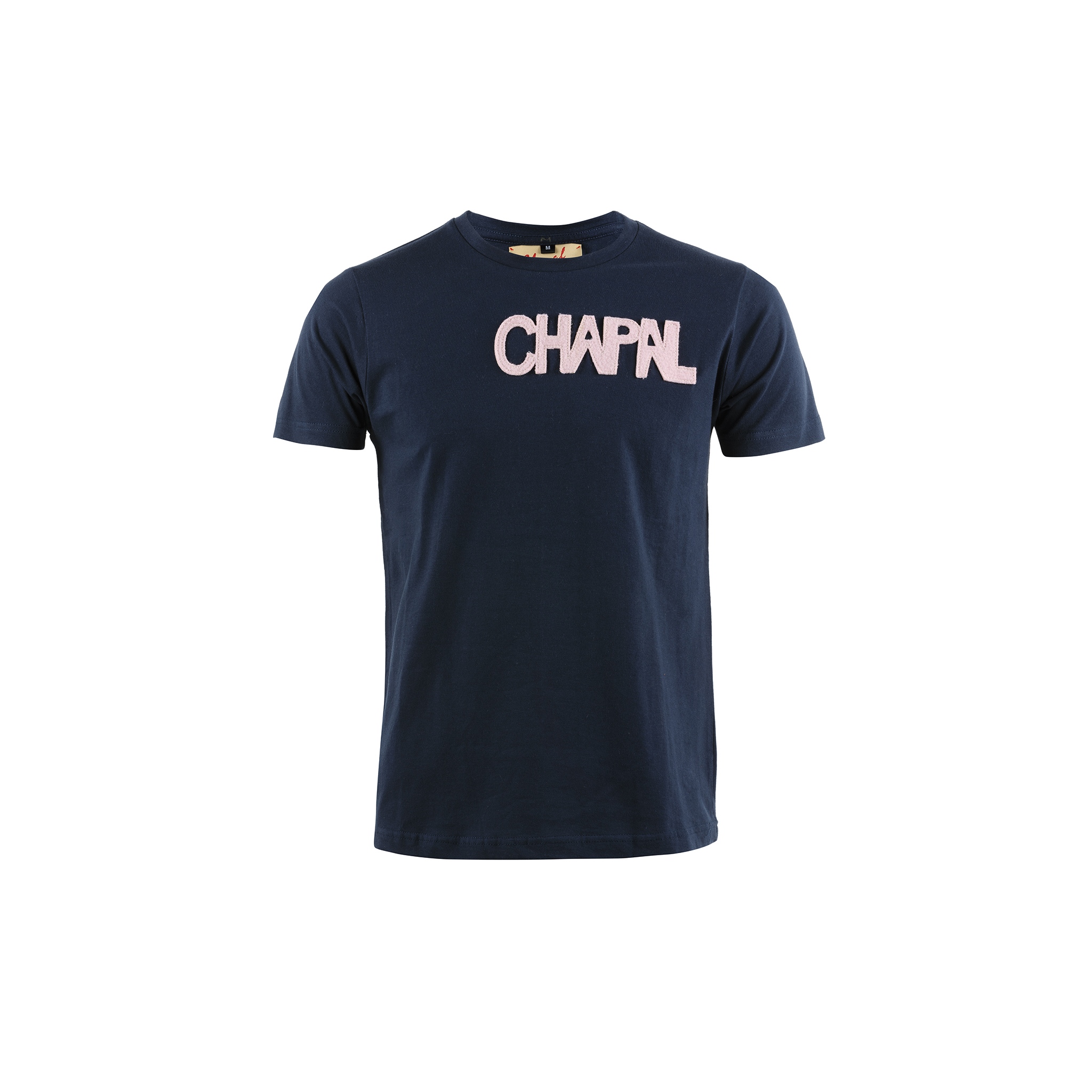 T-shirt Lettres Manches Courtes - Jersey de coton et laine - Couleurs bleu et rose