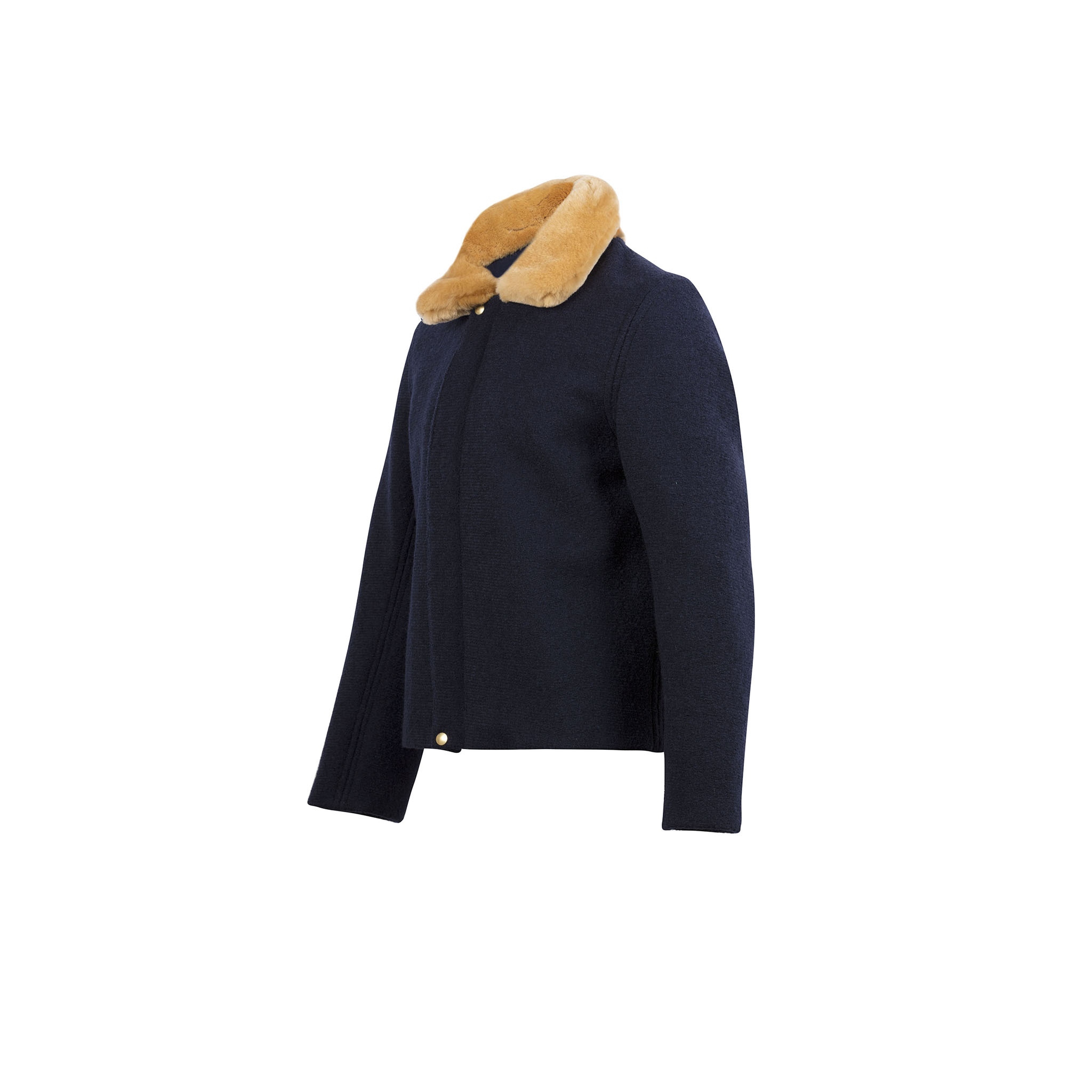 Bomber Jacket - Merino wool - Blue color