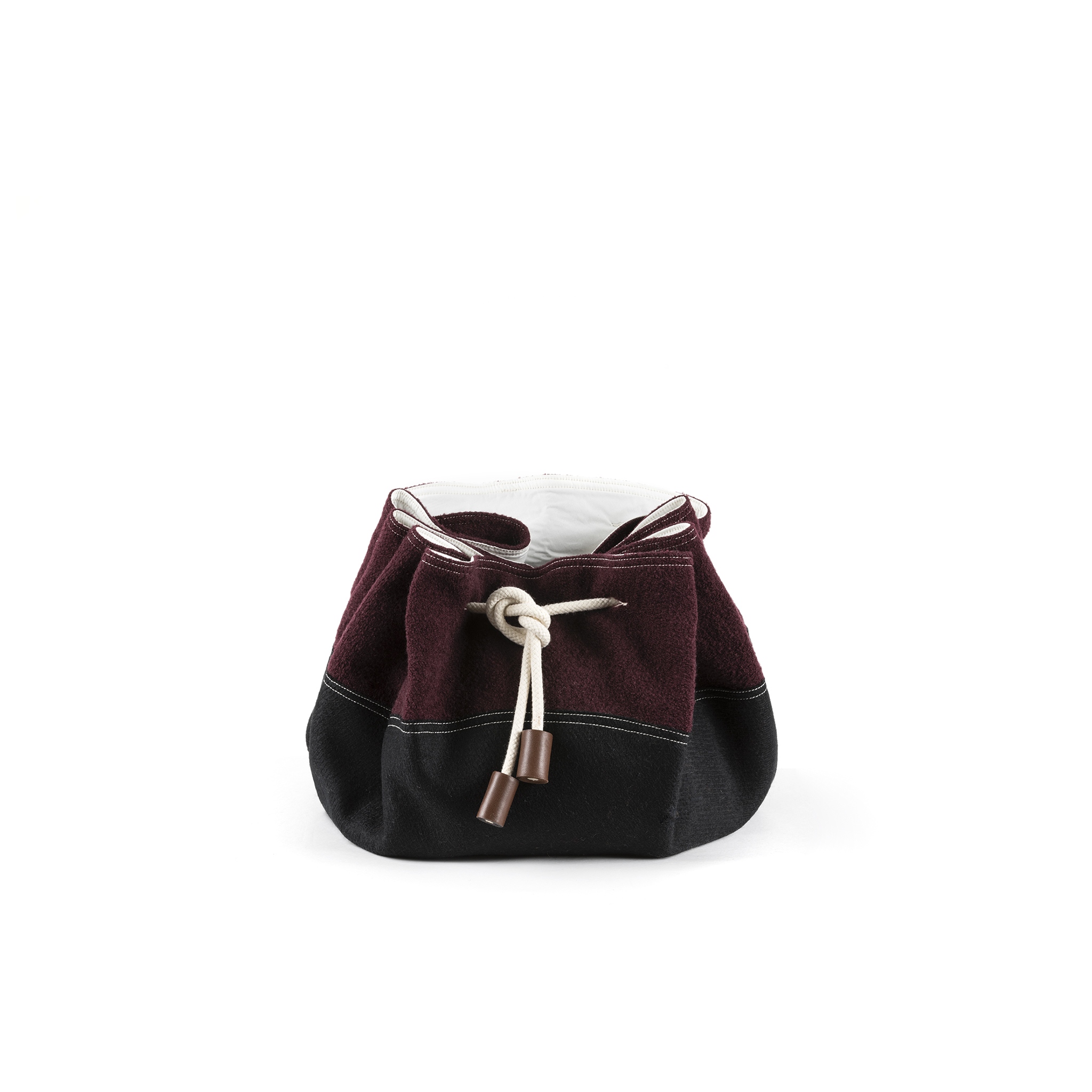 Sac croisière - Laine mérinos - Couleurs bordeaux et noir