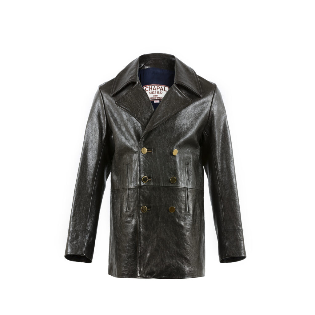 Sailor Coat - Vintage - Vegetal leather - Black color