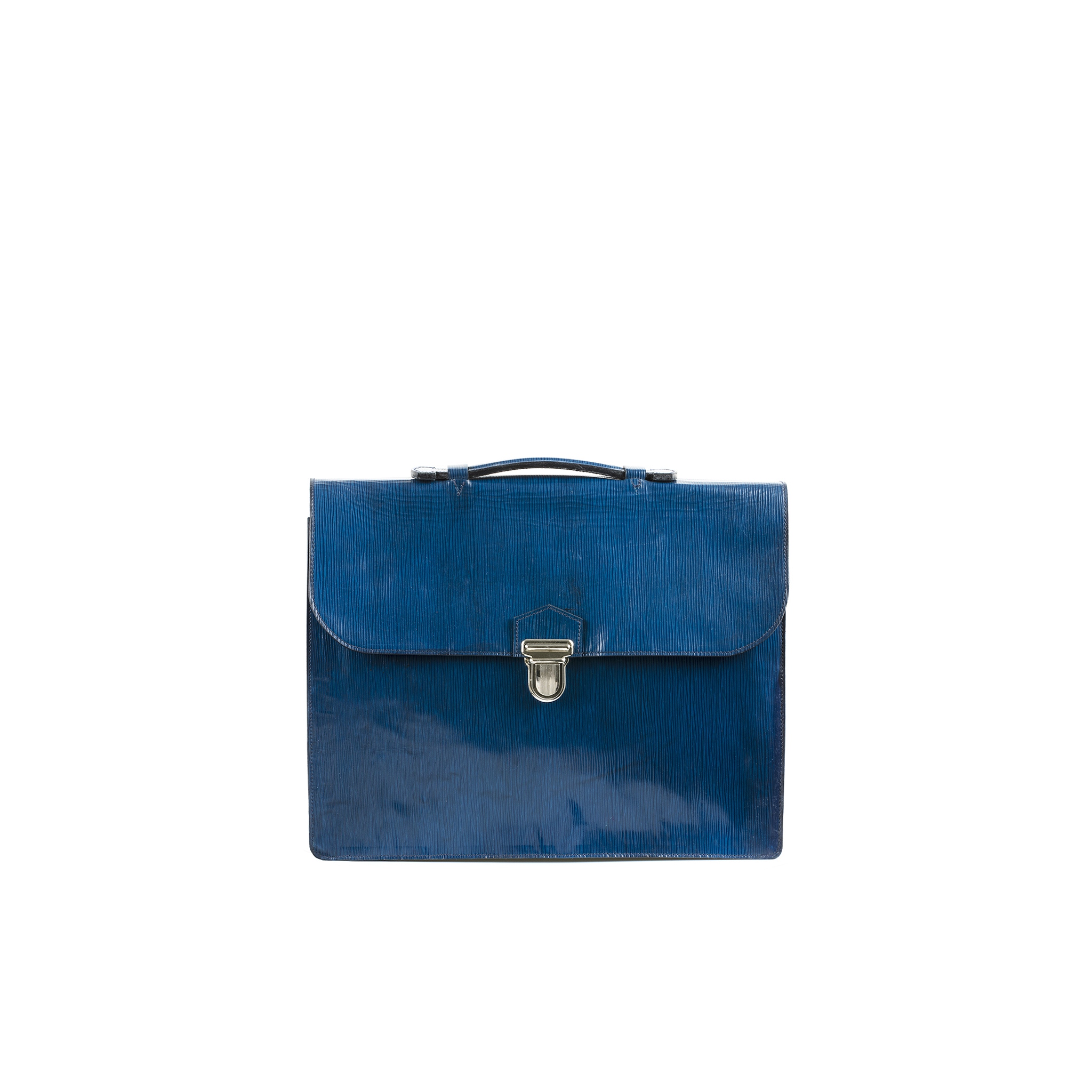 Briefcase - Vegetal leather - Blue color