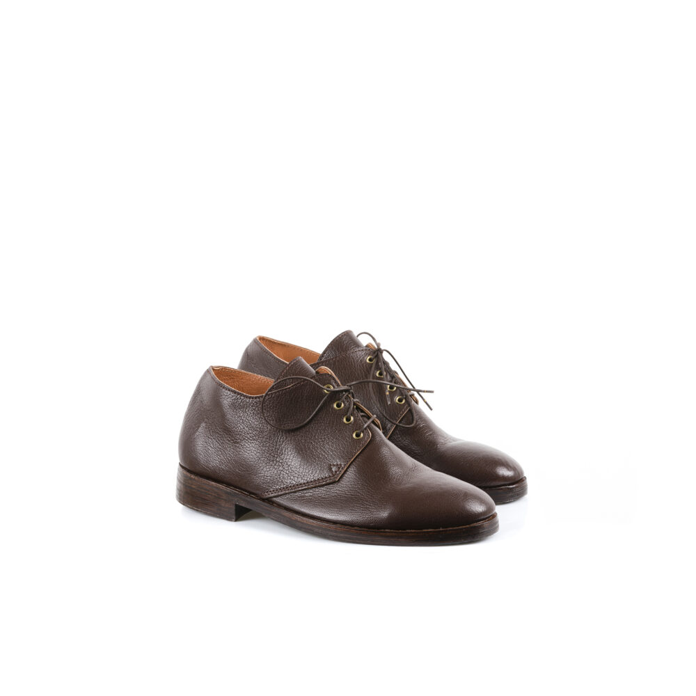 Chaussures Derby Simone - Cuir glacé - Couleur brun