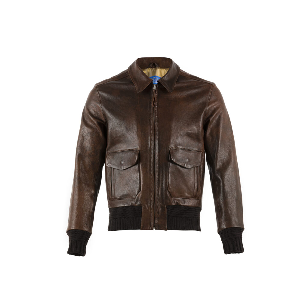 Blouson Brooklyn Fiter - Vintage - Cuir végétal - Couleur brun