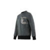 Rabbit C Jumper N°1 - Merino wool and glossy leather - Charcoal grey color